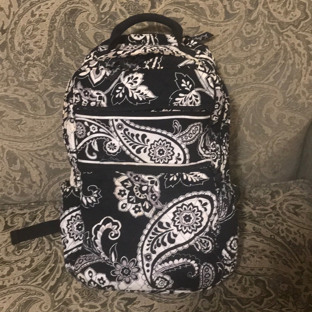 Black and white floral Vera Bradley Backpack